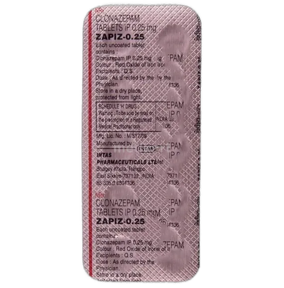 zapiz 0.25mg tablet 10's